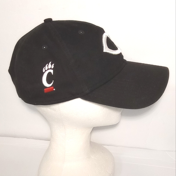 Cincinnati Reds C Logo Black Adjustable Strap Back Unisex MLB Baseball NCAA Hat - Picture 6 of 11